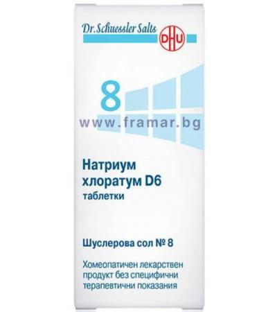 ШУСЛЕРОВА СОЛ НОМЕР 8 НАТРИУМ ХЛОРАТУМ D 6 таблетки * 200