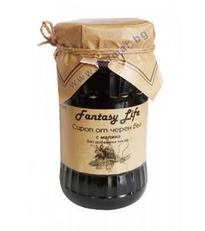 ЧЕРЕН БЪЗ С МАЛИНА СИРОП без захар 350 гр. РАДУЛОВ