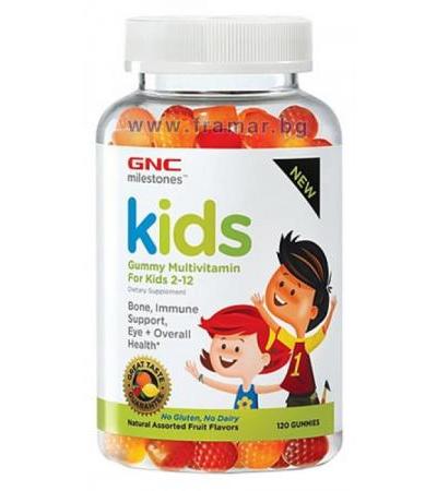 МУЛТИВИТАМИНИ ЗА ДЕЦА ОТ 2 ДО 12 ГОДИНИ дъвчащи таблетки * 120 GNC