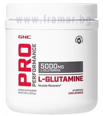 L - ГЛУТАМИН прах 5000 мг 225 гр. GNC