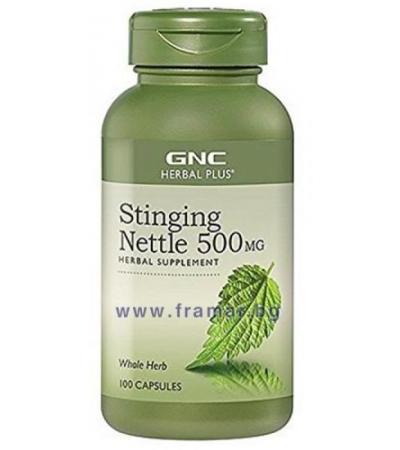 КОПРИВА ЛИСТ капсули 500 мг. * 100 GNC