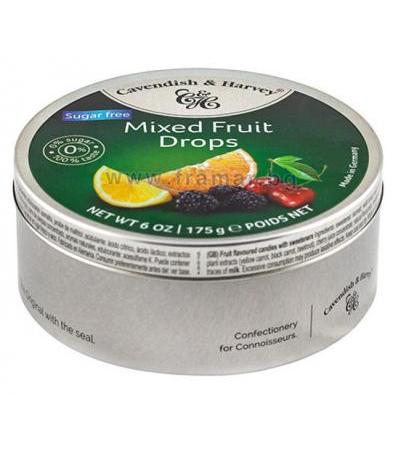 БОНБОНИ КАВЕНДИШ & ХАРВИ ПЛОДОВ МИКС БЕЗ ЗАХАР МЕТАЛНА КУТИЯ 175 гр.