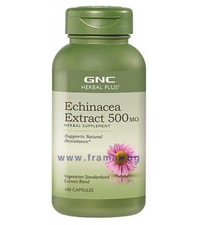 ЕХИНАЦЕЯ ЕКСТРАКТ капсули 500 мг. * 100 GNC