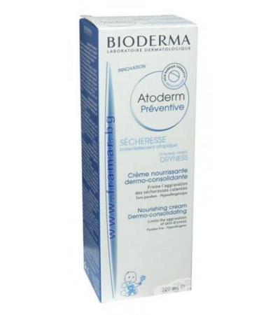 БИОДЕРМА АТОДЕРМ ПРЕВЕНТИВ ПОДХРАНВАЩ И ВЪЗСТАНОВЯВАЩ КРЕМ ЗА СУХА И АТОПИЧНА КОЖА 200 мл.