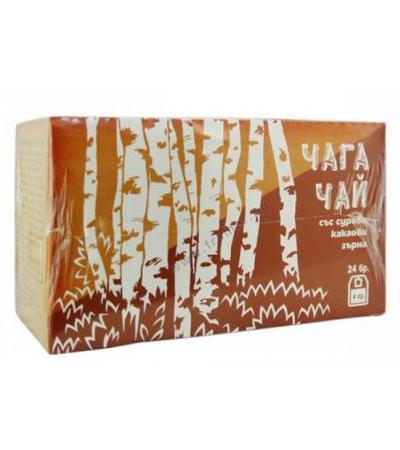 ЧАЙ ФИЛТЪР ЧАГА СЪС СУРОВИ КАКАОВИ ЗЪРНА * 24