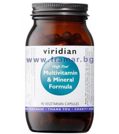 ВИТАМИНИ И МИНЕРАЛИ HIGH FIVE капсули * 90 VIRIDIAN