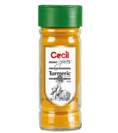 КУРКУМА НА ПРАХ БИО 45 гр. CECIL ORGANIC SPICES