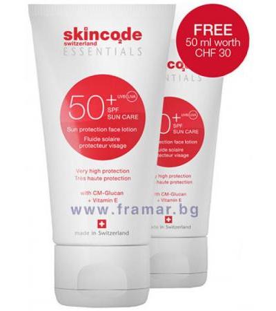 СКИНКОД ЕСЕНШЪЛС СЪН ПРОТЕКШЪН СЛЪНЦЕЗАЩИТЕН ЛОСИОН ЗА ЛИЦЕ SPF 50+ 50 мл.