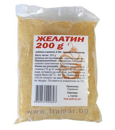 СВИНСКИ ЖЕЛАТИН НА ПРАХ 200 гр. ЯЖ ПОЛЕЗНО