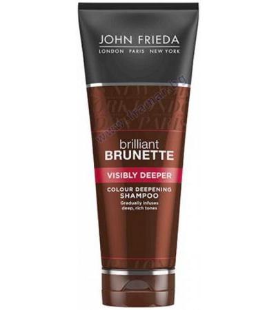 ДЖОН ФРИЕДА BRILLIANT BRUNETTE ШАМПОАН ЗА ПОДСИЛВАНЕ БЛЯСЪКА НА ТЪМНИТЕ ТОНОВЕ 250 мл.