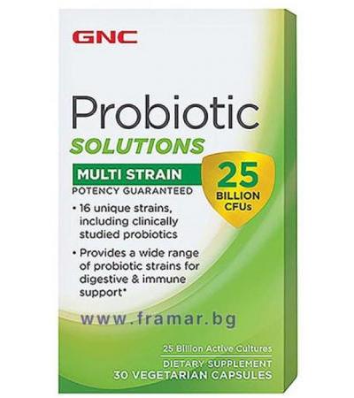 ПРОБИОТИК СЪЛЮШЪНС МУЛТИ СТРЕЙН капсули * 30 GNC