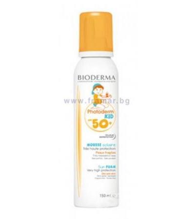 БИОДЕРМА ФОТОДЕРМ КИД СЛЪНЦЕЗАЩИТНА ПЯНА ЗА ДЕЦА SPF 50+ 150 мл.